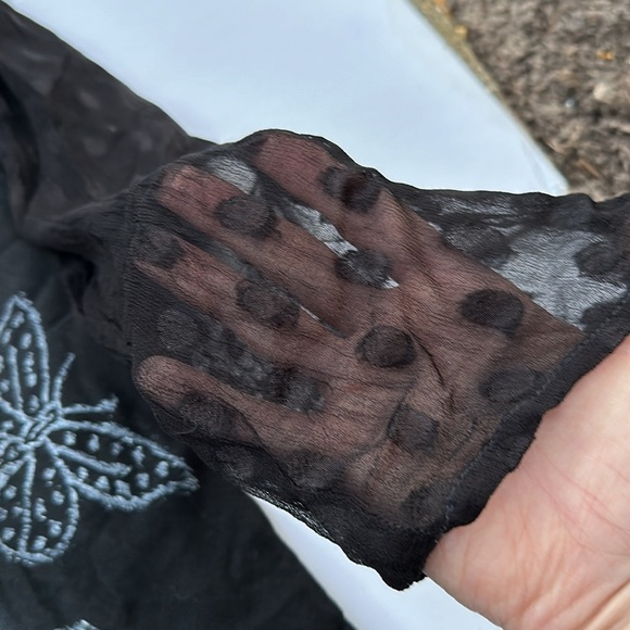 GREATER GOOD Handmade Midnight Butterfly Long Sleeve Tunic in Black - Picture 10 of 16